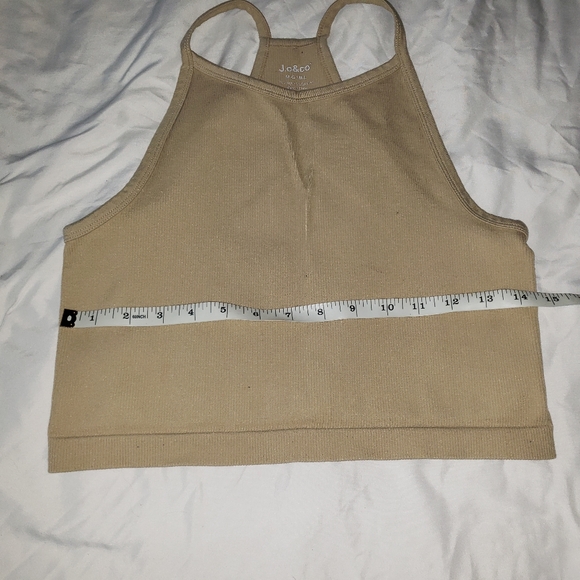 Jo and CO Sport top crop top large beige   All Orders ship in 1-2 business days! - Picture 4 of 5